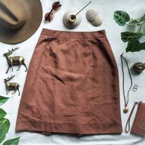 Vintage Rust Brown High Waisted Skirt